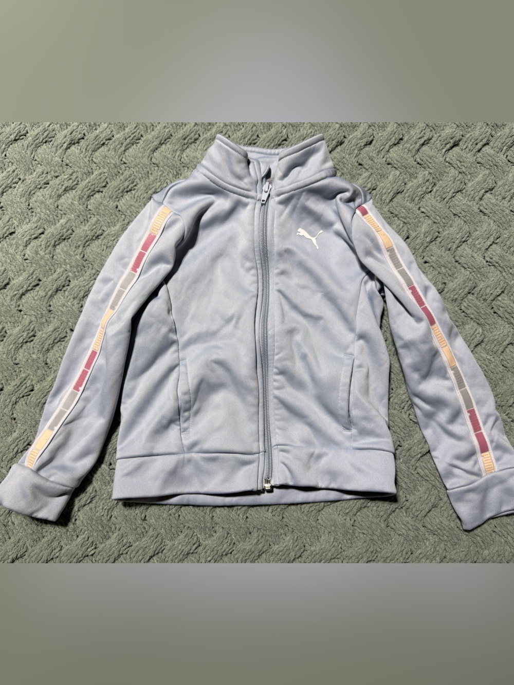 PUMA Kids' Light Gray Zip-Up Track Jacket 3t